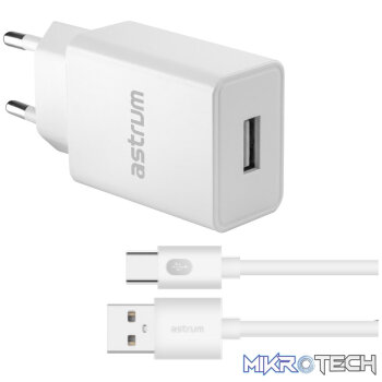 Pro U20 10W USB-A Travel Wall Charger + USB-C Cable  White